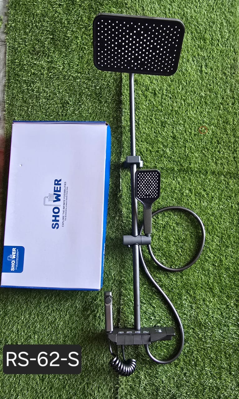 Colonne de douche thermostatique noire mate (Modèle RS-62-S) - SHOWER