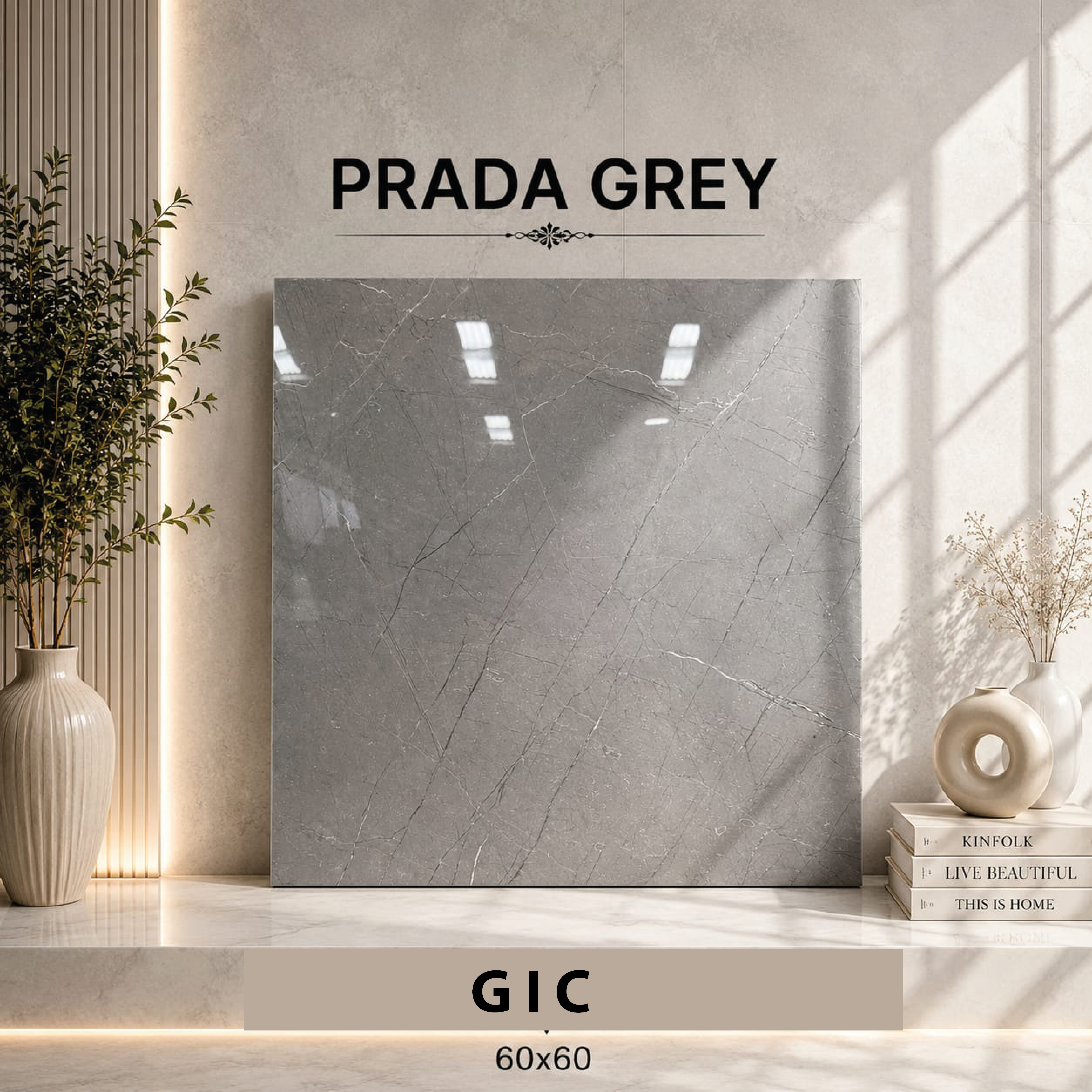 Prada Grey – Carreau décoratif