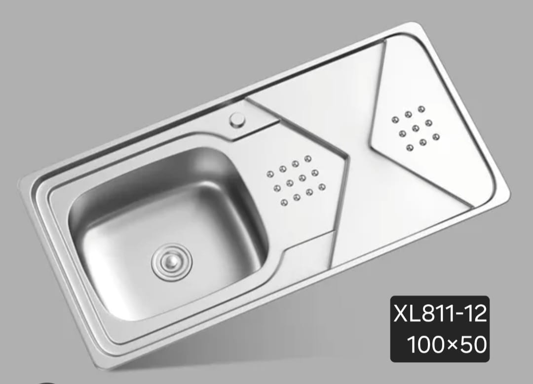 Évier de cuisine monocuve avec égouttoir  SILVER