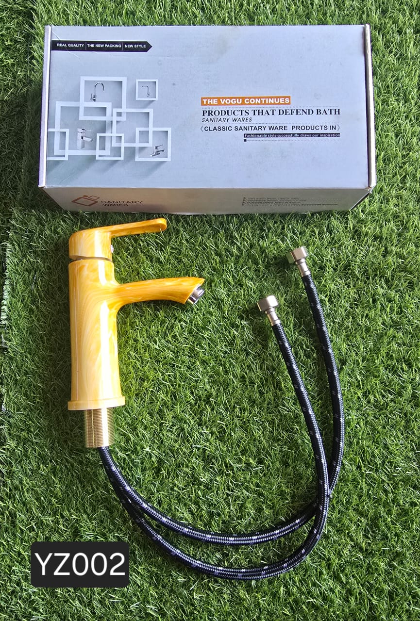 Mitigeur de lavabo effet marbre doré – Modèle YZ002